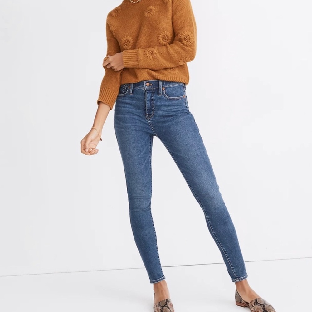 🛍 NWT Madewell 10” High Rise Skinny Denim Jeans (A7)